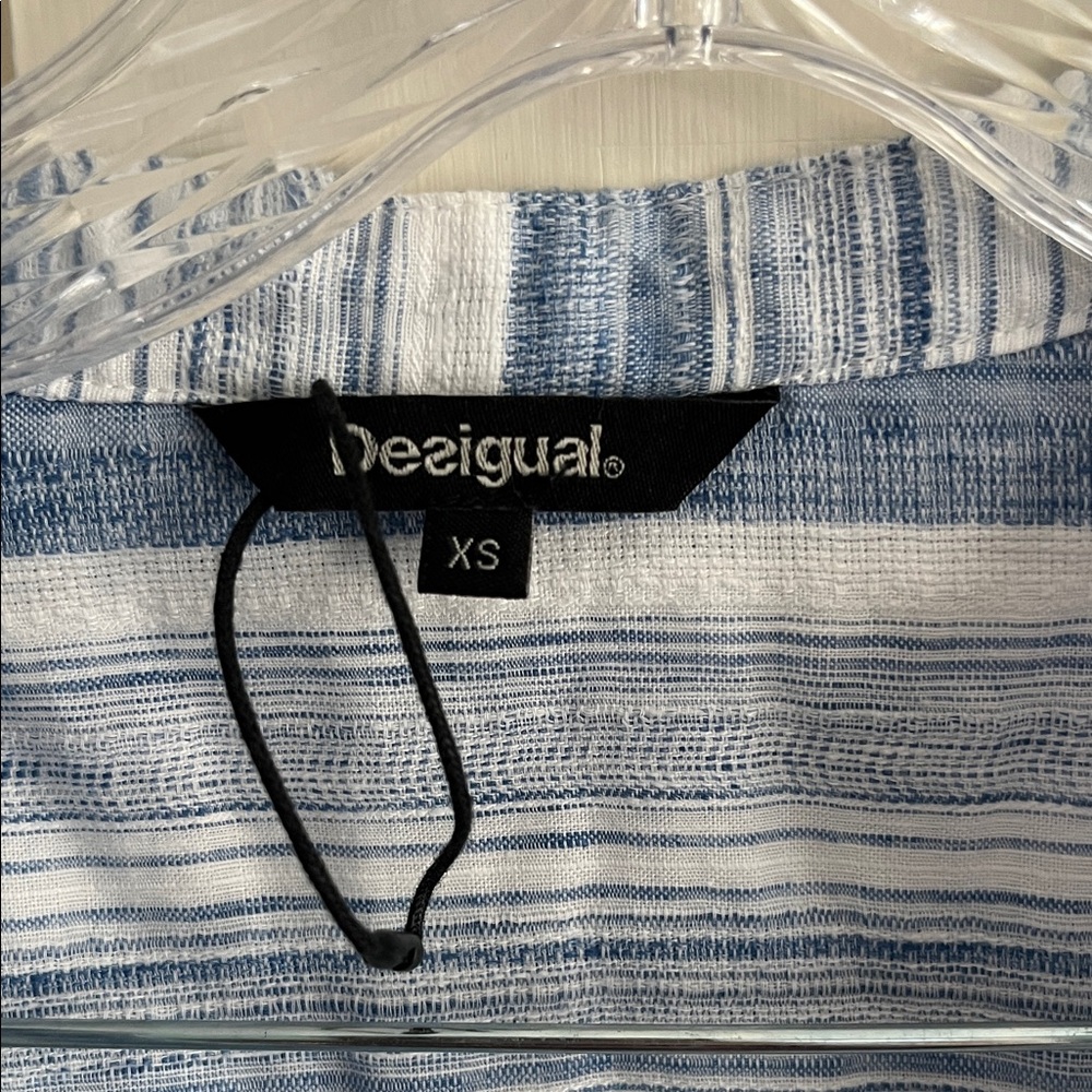 Desigual Striped Top in Blue and White - Picture 2 of 6